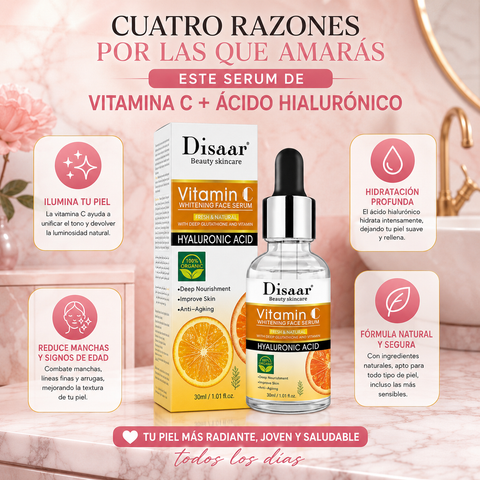 HydraC™ – Vitamina C y Ácido Hialurónico para una piel más luminosa, firme e hidratada.