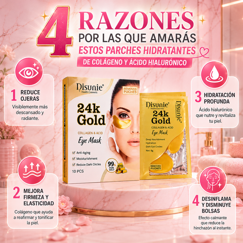 GoldEyes™ – Hidrata, ilumina y ayuda a reducir la apariencia de ojeras y bolsas.