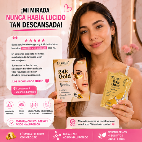 GoldEyes™ – Hidrata, ilumina y ayuda a reducir la apariencia de ojeras y bolsas.