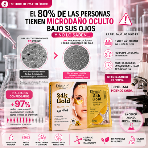 GoldEyes™ – Hidrata, ilumina y ayuda a reducir la apariencia de ojeras y bolsas.