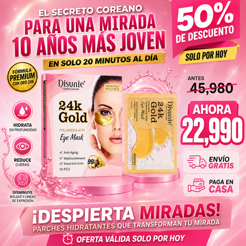 GoldEyes™ – Hidrata, ilumina y ayuda a reducir la apariencia de ojeras y bolsas.