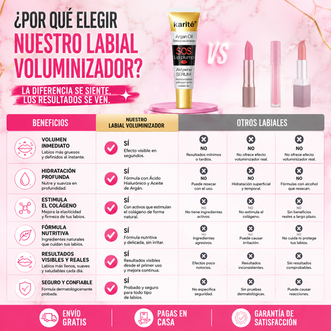 KissGlow™ – Labios con efecto voluminizador, hidratación intensa y brillo irresistible.