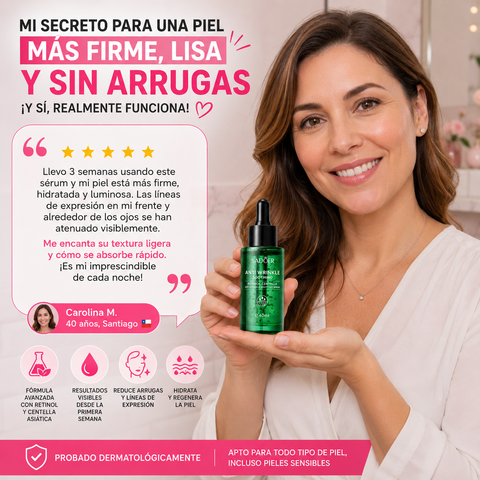 RejuveSkin™ – Sérum con Retinol y Centella para una piel más firme, suave y de apariencia rejuvenecida.